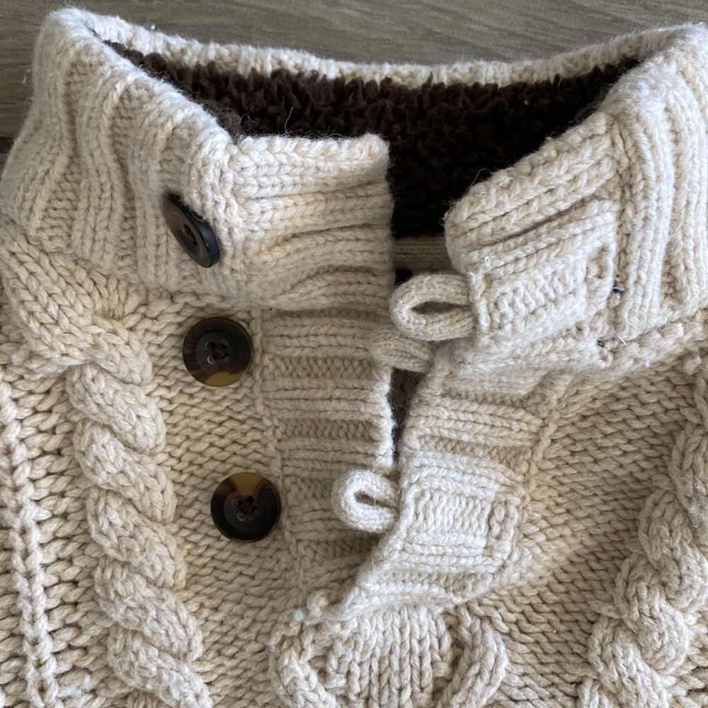 Boys BabyGap Mock Neck Sweaters Twins - Cream/Brown - Picture 4 of 5
